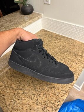 Nike Court Vision Mid Sneaker Black CU6620-001 Men Size 11 Used